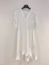 Jil Sander V-neck Dress In White