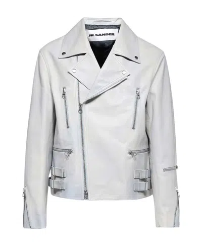 Jil Sander V-neck Jacket In White