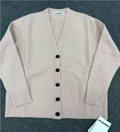 Jil Sander V-neck Knitted Cardigan In Gray