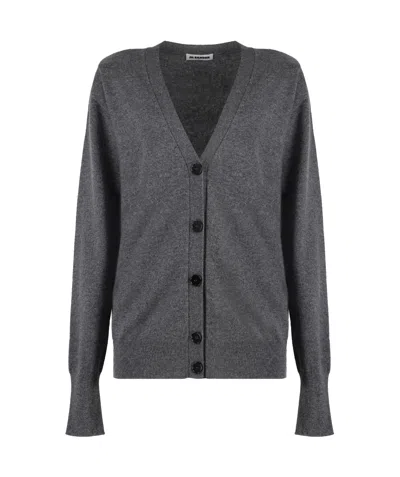 JIL SANDER JIL SANDER V-NECK KNITTED CARDIGAN
