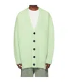 Jil Sander V-neck Long-sleeved Sweater In Green