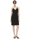 Jil Sander V-neck Mini Dress In Black