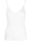 Jil Sander V-neck Plain Tank Top In White