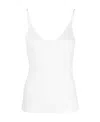 Jil Sander V-neck Plain Tank Top In White