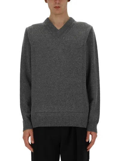 Jil Sander V-neck Sweater In Grey