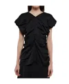 Jil Sander V-neck Short-sleeved Blouse In Black
