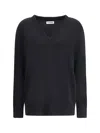 Jil Sander V Neck Sweater In Blue