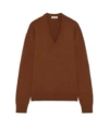 Jil Sander V-neck Sweater In Brown