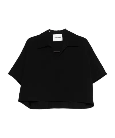 JIL SANDER JIL SANDER SHORT SLEEVE V-NECK T-SHIRT