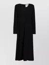 Jil Sander V-neck Viscose Dress With Long Sleeves