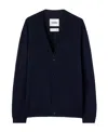 Jil Sander V Neck Cardigan Made From Wool In Blue