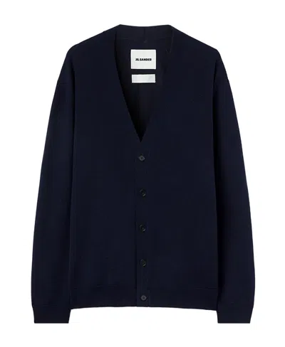 JIL SANDER JIL SANDER V-NECK KNITTED CARDIGAN