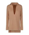 Jil Sander V-neck Wool Jumper In Nude