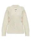 Jil Sander V-neck Wool Sweater In Neutral