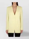Jil Sander Yellow Split Back Blazer With Belt