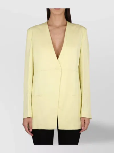 JIL SANDER V-NECKLINE JACKET BACK SLIT