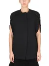 Jil Sander Elegant Wool Cape With Concealed Details In Black