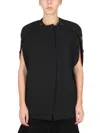 Jil Sander Elegant Wool Cape With Concealed Details In Black