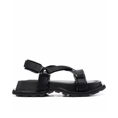 Jil Sander Platform Sandals In Black