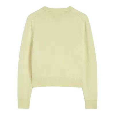 Jil Sander Velvet Cardigan In Green