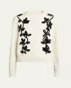 Jil Sander Embroidered Wool Jumper In Neutral