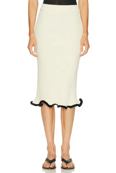 JIL SANDER VELVET FRILL SKIRT