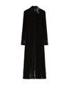 Jil Sander Velvet Maxi Shirtdress In Black