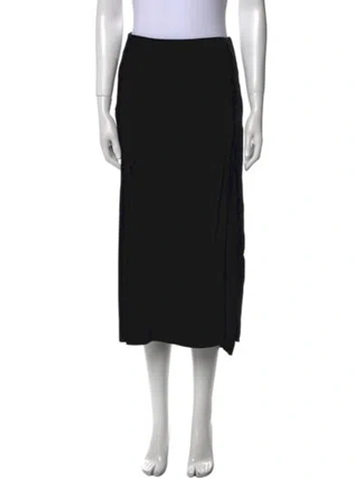 Pre-owned Jil Sander Velvet Midi Length Skirt In Black