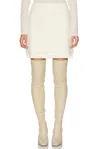 Jil Sander Velvet Mini Skirt In White