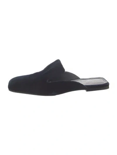 Pre-owned Jil Sander Velvet Mules In Blue