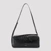 Jil Sander Diagonal-zip Leather Shoulder Bag In Black