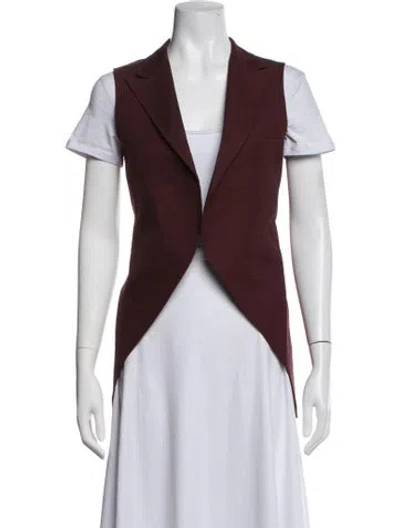Pre-owned Jil Sander Vest In Burgundy