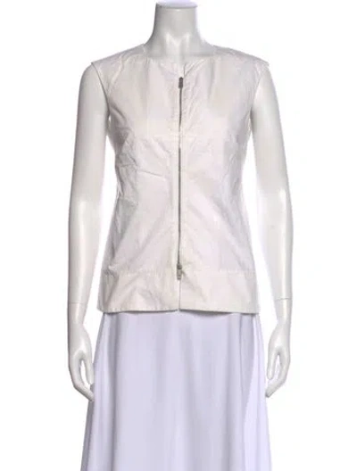Pre-owned Jil Sander Vest In White