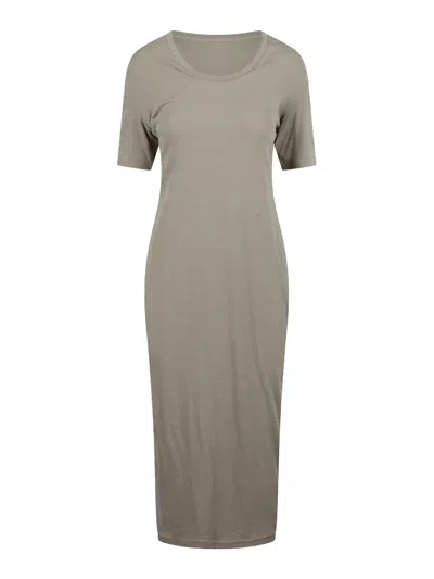 Jil Sander Cotton Layer Dress In Green