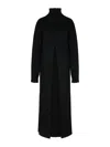 JIL SANDER BLACK ALPACA BLEND DRESS