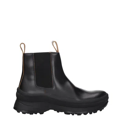 Jil Sander Vibram Boots Men Leather Black