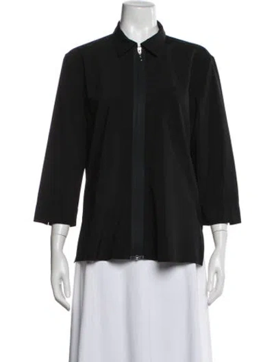 Pre-owned Jil Sander Vintage 1990's Button-up Top In Black