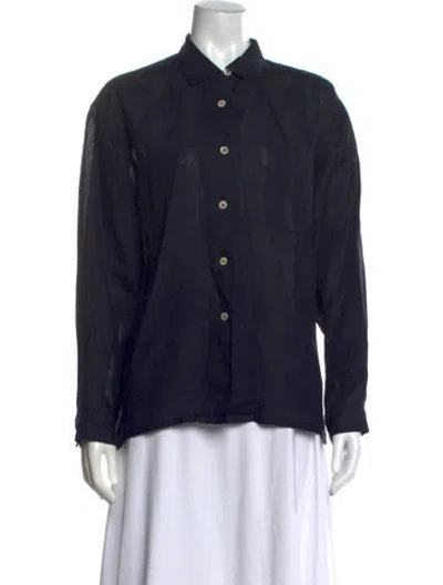 Pre-owned Jil Sander Vintage 1990's Button-up Top In Blue