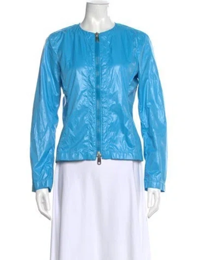 Pre-owned Jil Sander Vintage 2000's Biker Jacket In Blue