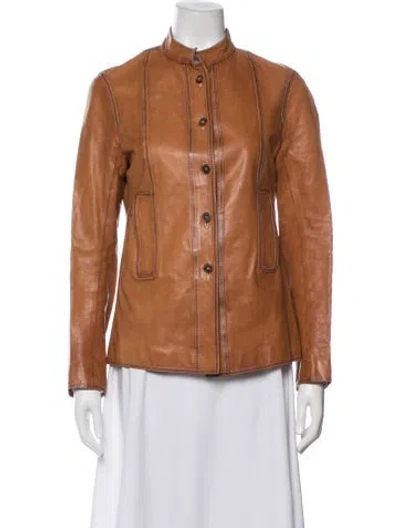 Pre-owned Jil Sander Vintage 2000's Biker Jacket In Brown