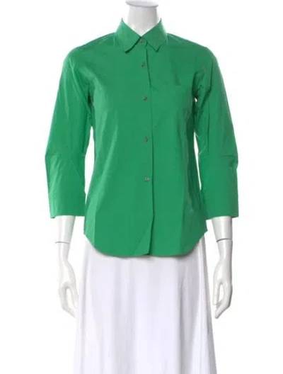Pre-owned Jil Sander Vintage 2000's Button-up Top In Green