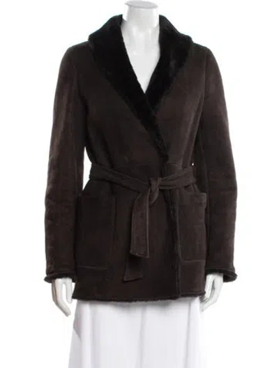 Pre-owned Jil Sander Vintage 2000's Fur Coat In Brown