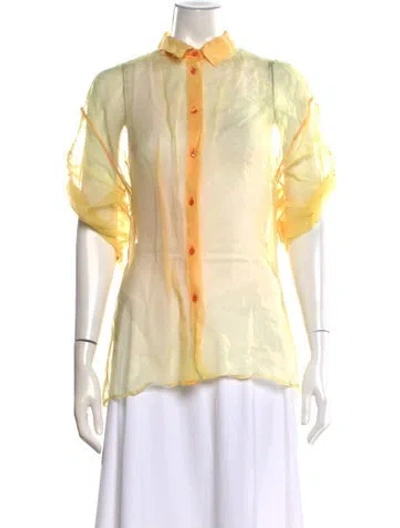 Pre-owned Jil Sander Vintage 2000's Top In Yellow