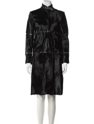 Pre-owned Jil Sander Vintage 2003 Faux Fur Coat In Black