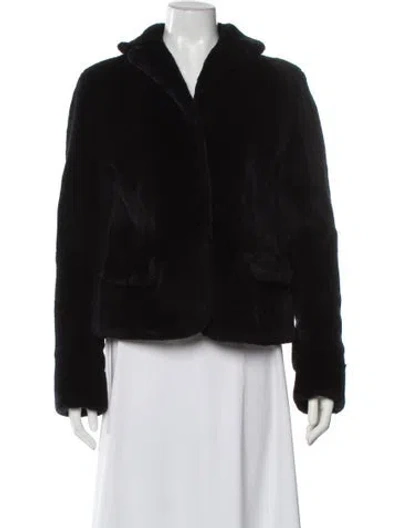 Pre-owned Jil Sander Vintage 2003 Fur Coat In Black