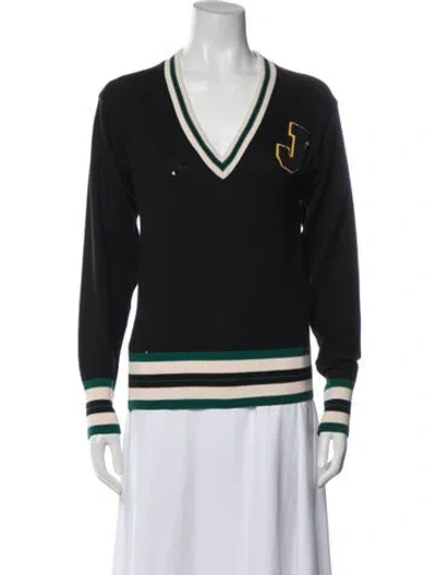 Pre-owned Jil Sander Vintage 2012 Varsity Sweater In Black