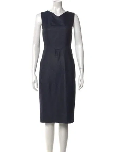 Pre-owned Jil Sander Vintage Knee-length Dress In Blue