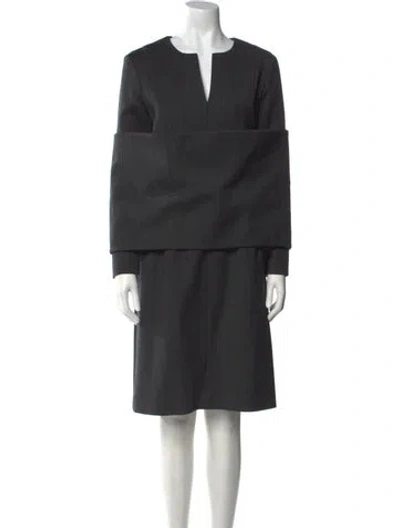 Pre-owned Jil Sander Vintage Knee-length Dress In Gray