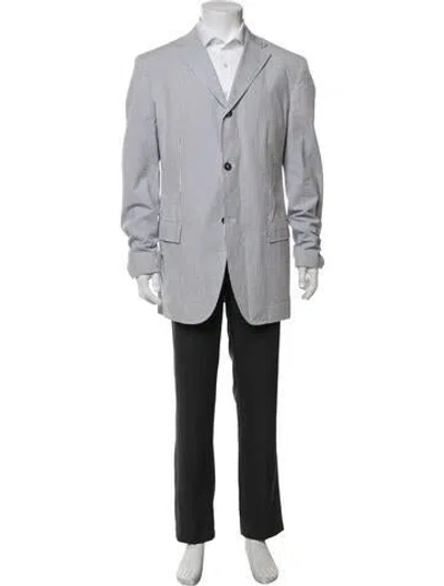 Pre-owned Jil Sander Vintage Late 2000's - Early 2010's Sport Coat In Blue/white