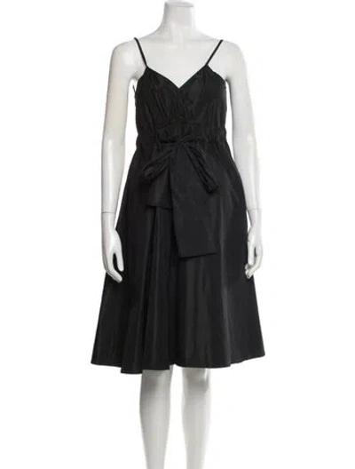 Pre-owned Jil Sander Vintage Midi Length Dress In Black